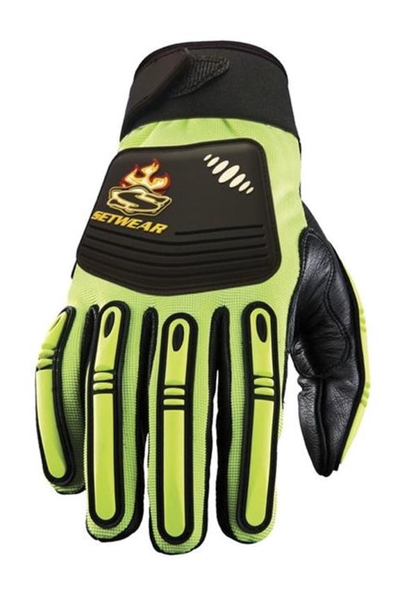 OIL-06-010 Oil Rigger Glove, Black & Green, Large