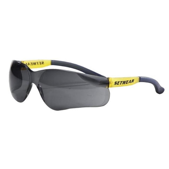 SetWear SFT-05-SMO Safety Glasses, Smoke Lense