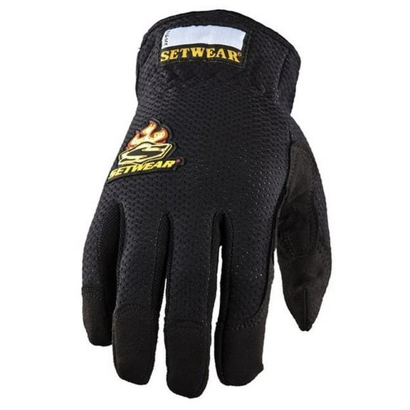 SetWear SW-05-009 EZ-Fit Glove, Black, Medium