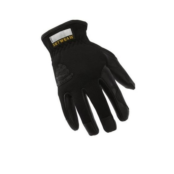 SetWear SWP-05-009 Pro Leather Glove, Black, Medium