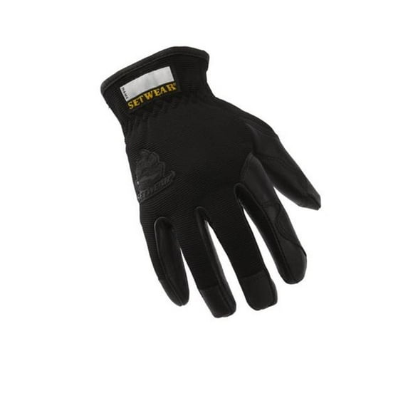 SetWear SWP-05-010 Pro Leather Glove, Black, Large