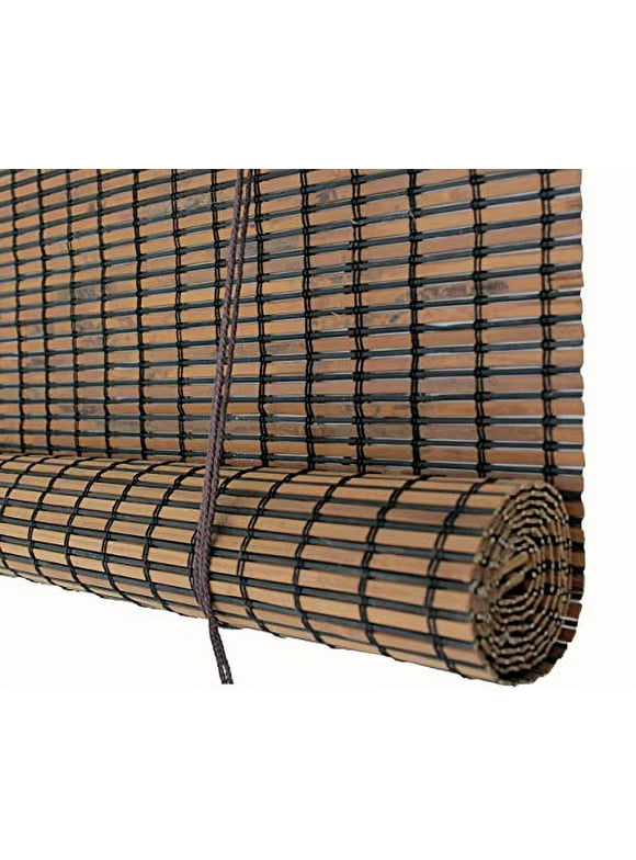 Seta Direct, Bamboo Slat Roll Up Window Blind 30-Inch Wide by 72-Inch Long, Espresso