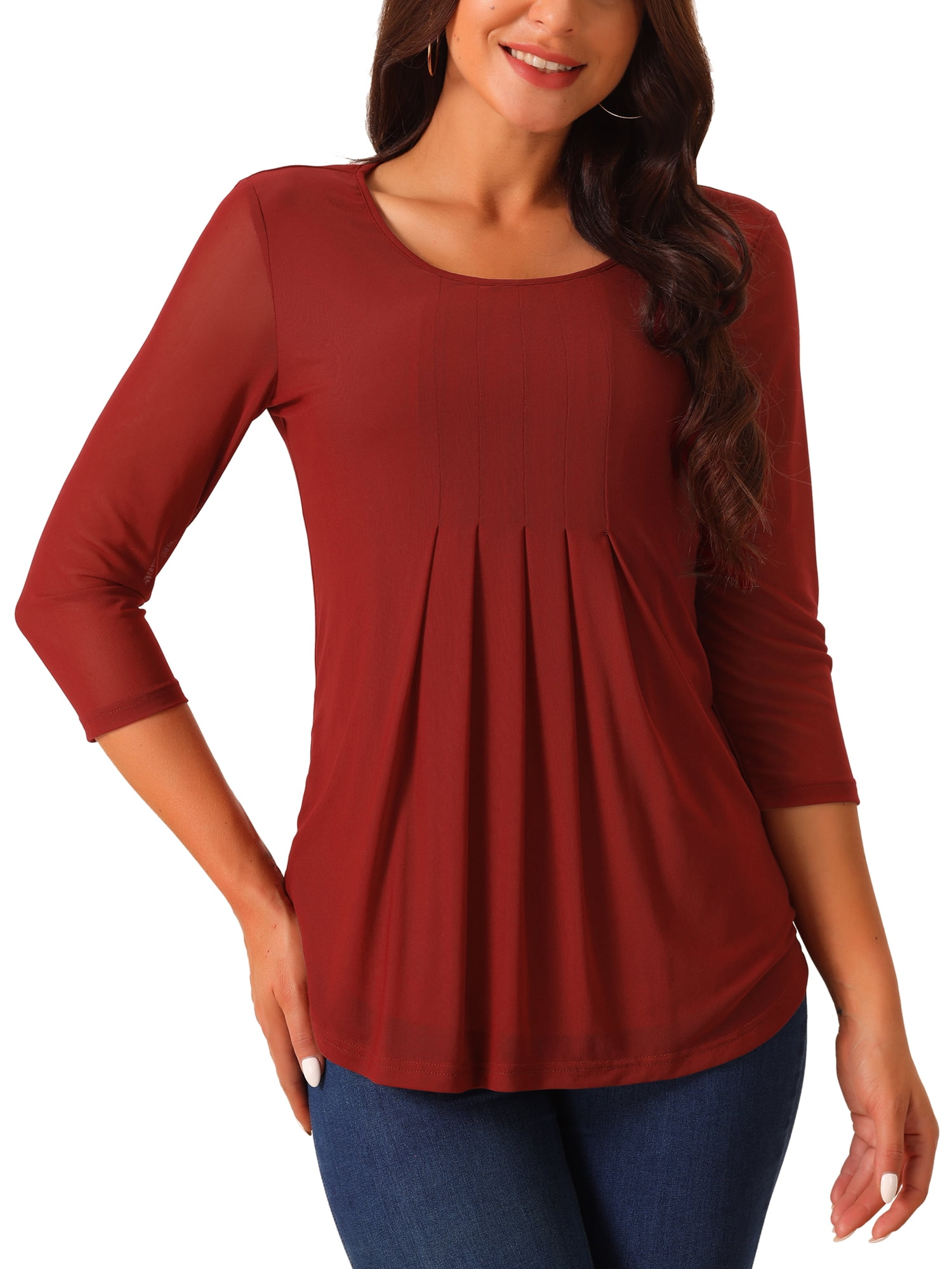Pleated Sleeve Knit Top