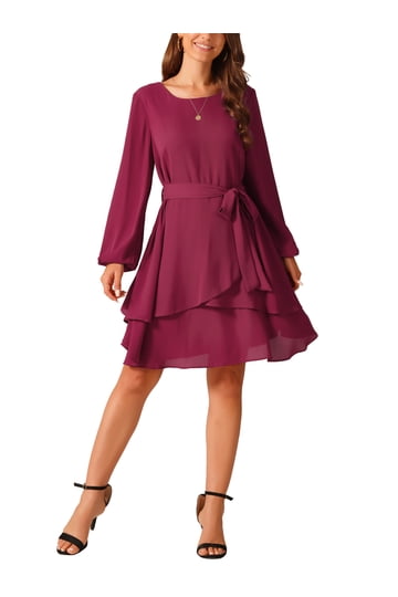 Long Sleeved Red Dresses