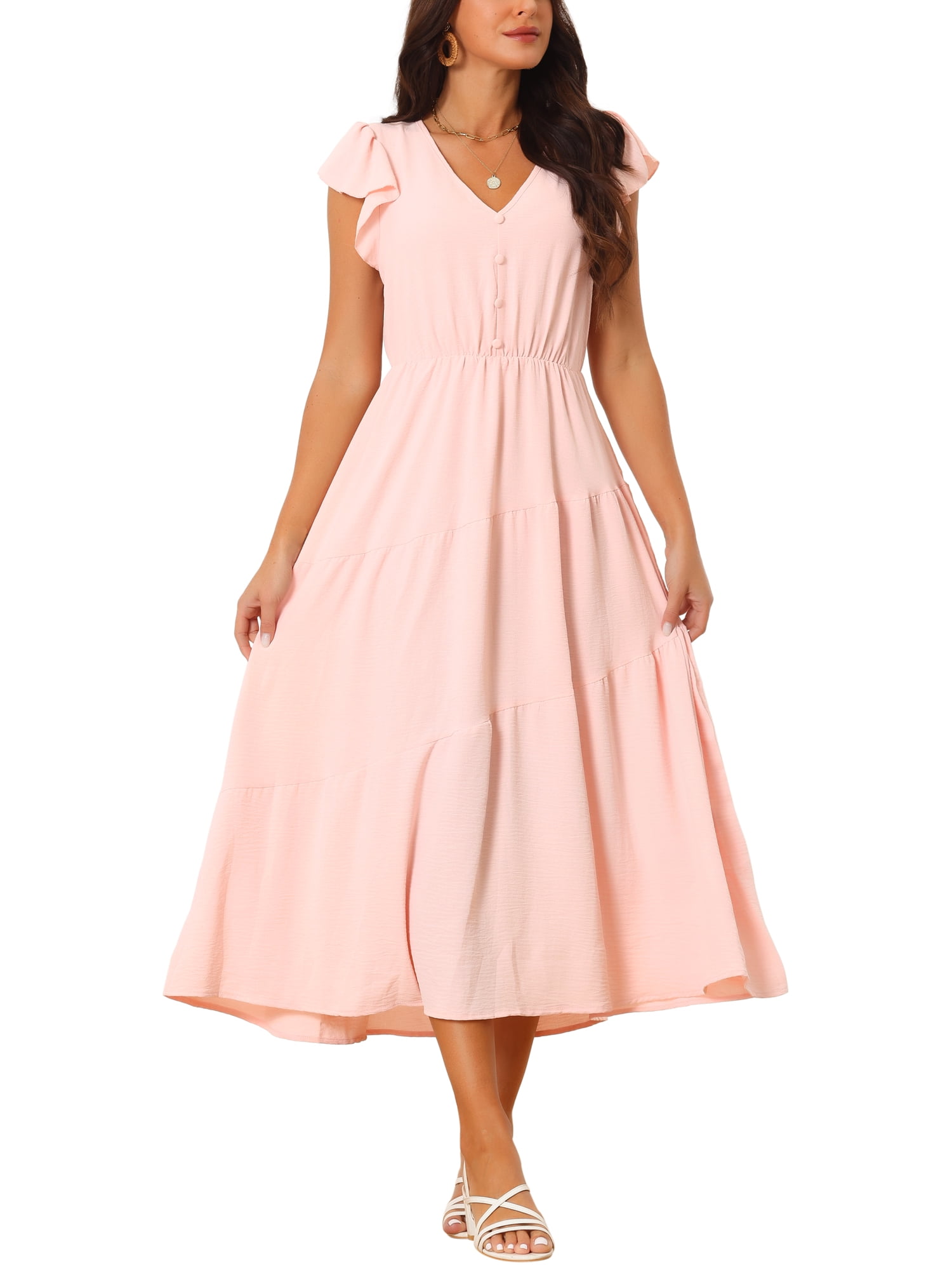Isolde Long Sleeved Maxi Dress With A V Shaped Tie Belt