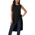 thumbnail image 1 of INSPIRE CHIC Women's High Low Hem Sleeveless Tunic Top Crewneck Dressy Casual Shirts, 1 of 6
