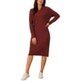 thumbnail image 1 of INSPIRE CHIC Women's Hoodie Dress Casual Pullover Sweater Long Sleeve Sweatshirts Midi Dress with Pocket, 1 of 5