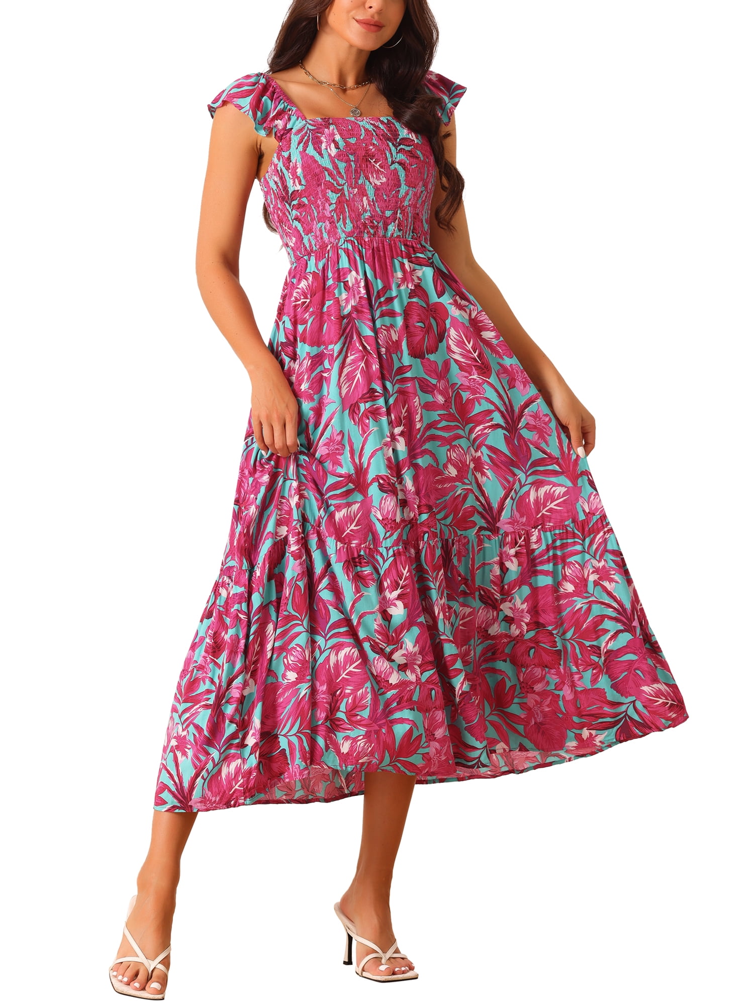 blue with pink dress & Floral january Shoe Size (US):11 Red lace dress :