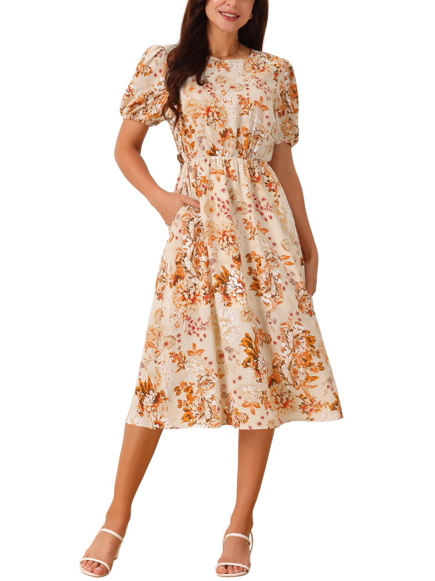 Women Summer Casual Floral Midi Dress main image 0
