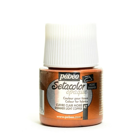 Setacolor Opaque Fabric Paint shimmer light copper, 45 ml (pack of 3)