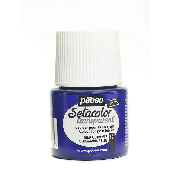 Setacolor Transparent Fabric Paint ultramarine blue, 45 ml (pack of 3)