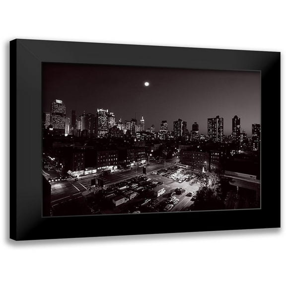 Setboun, Michel 14x11 Black Modern Framed Museum Art Print Titled - Parking dans Hells Kitchen