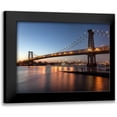 thumbnail image 1 of Setboun, Michel 14x12 Black Modern Framed Museum Art Print Titled - Queensboro Bridge and Manhattan from Brooklyn, NYC, 1 of 5