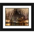 thumbnail image 1 of Setboun, Michel 18x15 Black Ornate Wood Framed with Double Matting Museum Art Print Titled - Fireworks on Manhattan, NYC, 1 of 4