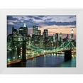 thumbnail image 1 of Setboun, Michel 18x15 White Modern Wood Framed Museum Art Print Titled - Brookyn bridge and Downtown skyline, NYC, 1 of 4