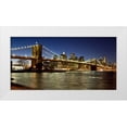 thumbnail image 1 of Setboun, Michel 24x14 White Modern Wood Framed Museum Art Print Titled - Panoramic view of Lower Manhattan at dusk, NYC, 1 of 4