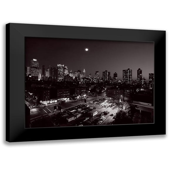 Setboun, Michel 24x18 Black Modern Framed Museum Art Print Titled - Parking dans Hells Kitchen