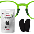 thumbnail image 1 of Setex Gecko Grip Ultra-Thin 0.6mm Anti Slip Eyeglass Nose Pads, (15 Black Pair) USA Made, 2500 Innovative Microstructured Fibers per Nose Pad, 0.6mm x 7mm x 16mm, 1 of 9