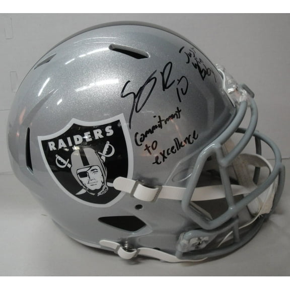 Seth Roberts Hand Signed Full Size Helmet Oakland Raiders JSA Witness WP378971