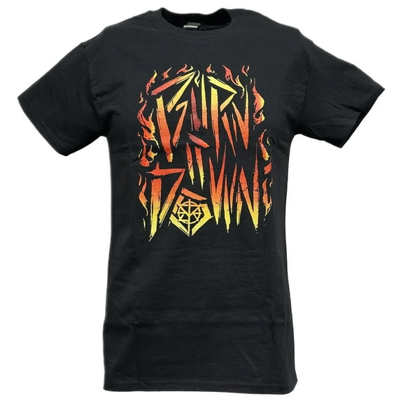 Seth Rollins Burn It Down Mens Black T-shirt XL