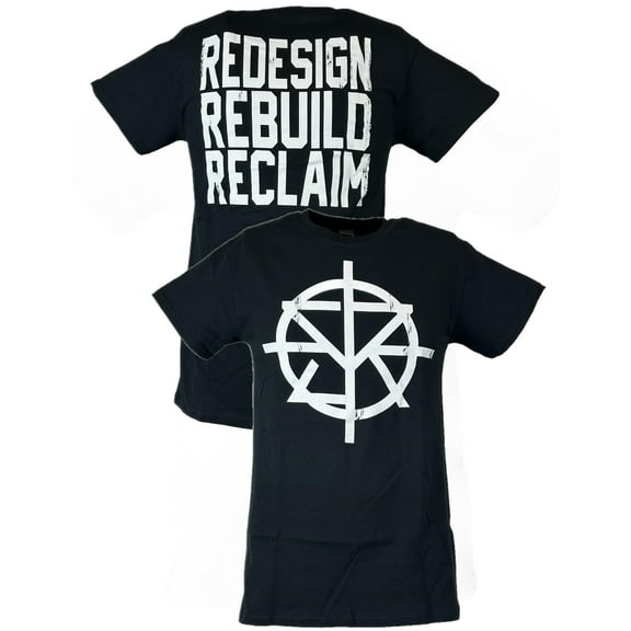 Seth Rollins Mens Black Logo Redesign Rebuild T-shirt L