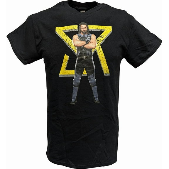 Seth Rollins SR Logo WWE Mens Black T-shirt