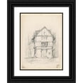 thumbnail image 1 of Seth Wells Cheney 19x24 Black Ornate Framed Double Matted Museum Art Print Titled: House (C. 1835-1840), 1 of 5