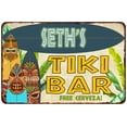 thumbnail image 1 of Seth's TIKI BAR Island Gift Sign Metal Wall Decor 8x12 108120058438, 1 of 1