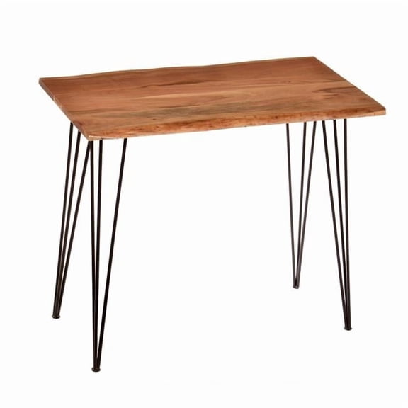 Seti Live Edge Bar Table, Natural & Black