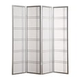 thumbnail image 1 of , Seto 4-Panel Room Divider Screen, Silver, Silver ,Wood+Paper , Seto 4-Panel Room Divider Screen, Silver, 1 of 4