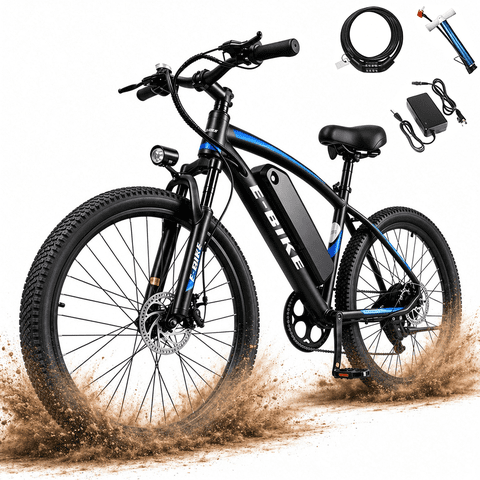 26" Adult Electric Bike, 750W Motor, 36V Removable Battery, 35 Miles Range, 20 MPH Speed, Dual Suspension, UL2849 Certified, Class 2
