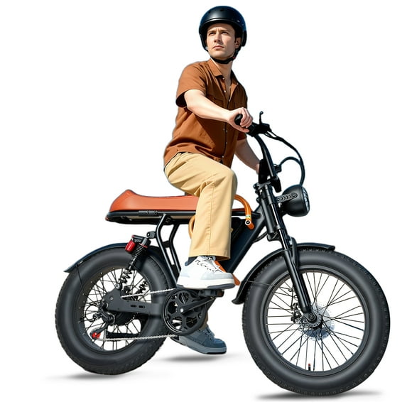 Setohet Electric Mountain Bike: 1500W Peak, 30 MPH, 48V 20Ah Battery ,20x4 Fat Tire, 7-Speed, Front & Rear Suspension, Disc Brake ,UL2849 Certified