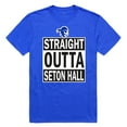 thumbnail image 1 of Seton Hall University Hall Pirates Straight Outta Tee T-Shirt - Royal, X-Large, 1 of 2