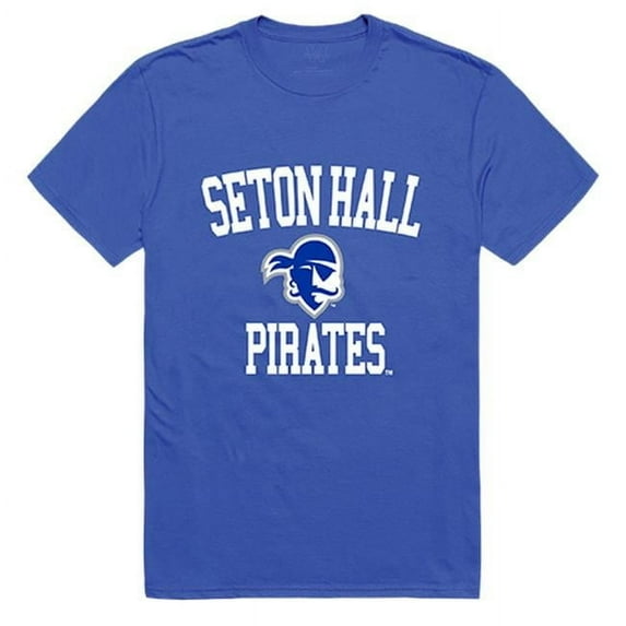 Seton Hall University Men Arch T-Shirt, Royal - Extra Large