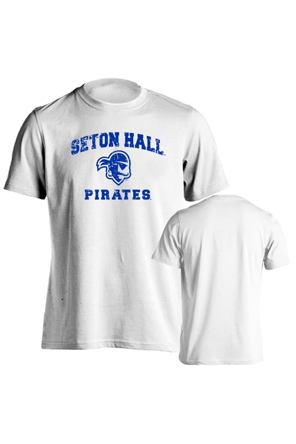 Seton Hall University Pirates Distressed Retro Short Sleeve T-Shirt