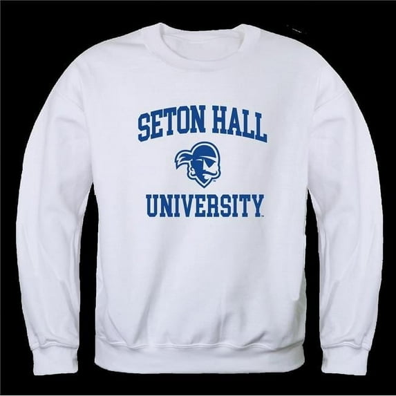 Seton Hall University Pirates Seal Crewneck Sweatshirt, White - Large