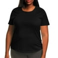 thumbnail image 1 of Setooff Womens Plus Size Tops, Crew Neck Short Sleeve Shirts for Women, Plus Size Summer Tops Curved Hem Oversized Tshirts for Plus Size Summer Outfits, 1 of 5