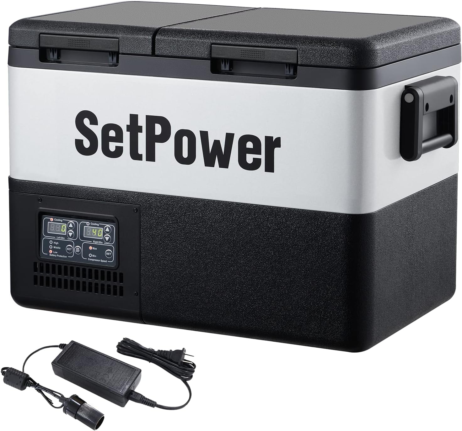 Deals Setpower 37QT PT35 Dual Zone 12 Volt Car Refrigerator with AC Adapter