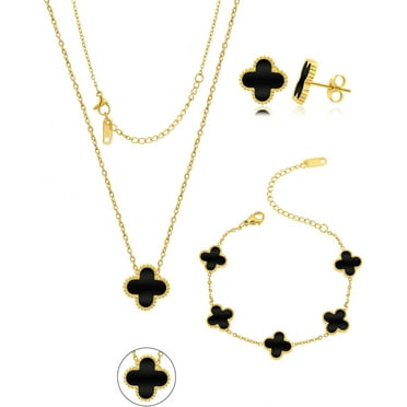 Sets 1 Gold Plated,Bracelet,Earring,Necklace Pendant for Women with Adjustable Charm Simple Cute Jewelry