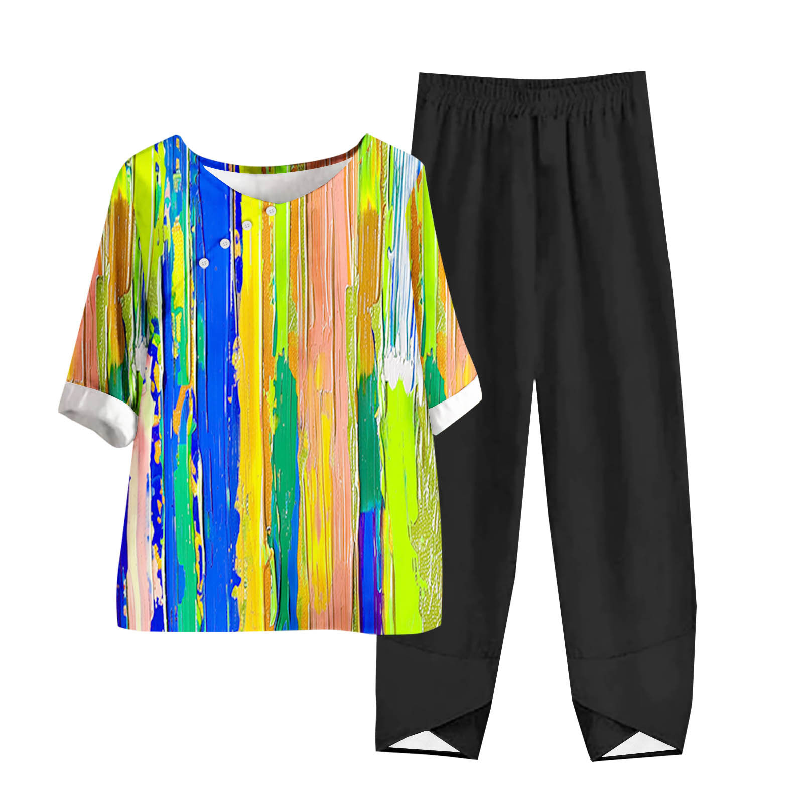 Sets for Women Womens Two Piece Outfits Summer Casual Set Plus Size