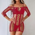thumbnail image 1 of uublik Sets for Women Valentine's Day Sleepwear Chemise Dress Lace Nighty Nightgowns Red Free Size, 1 of 2