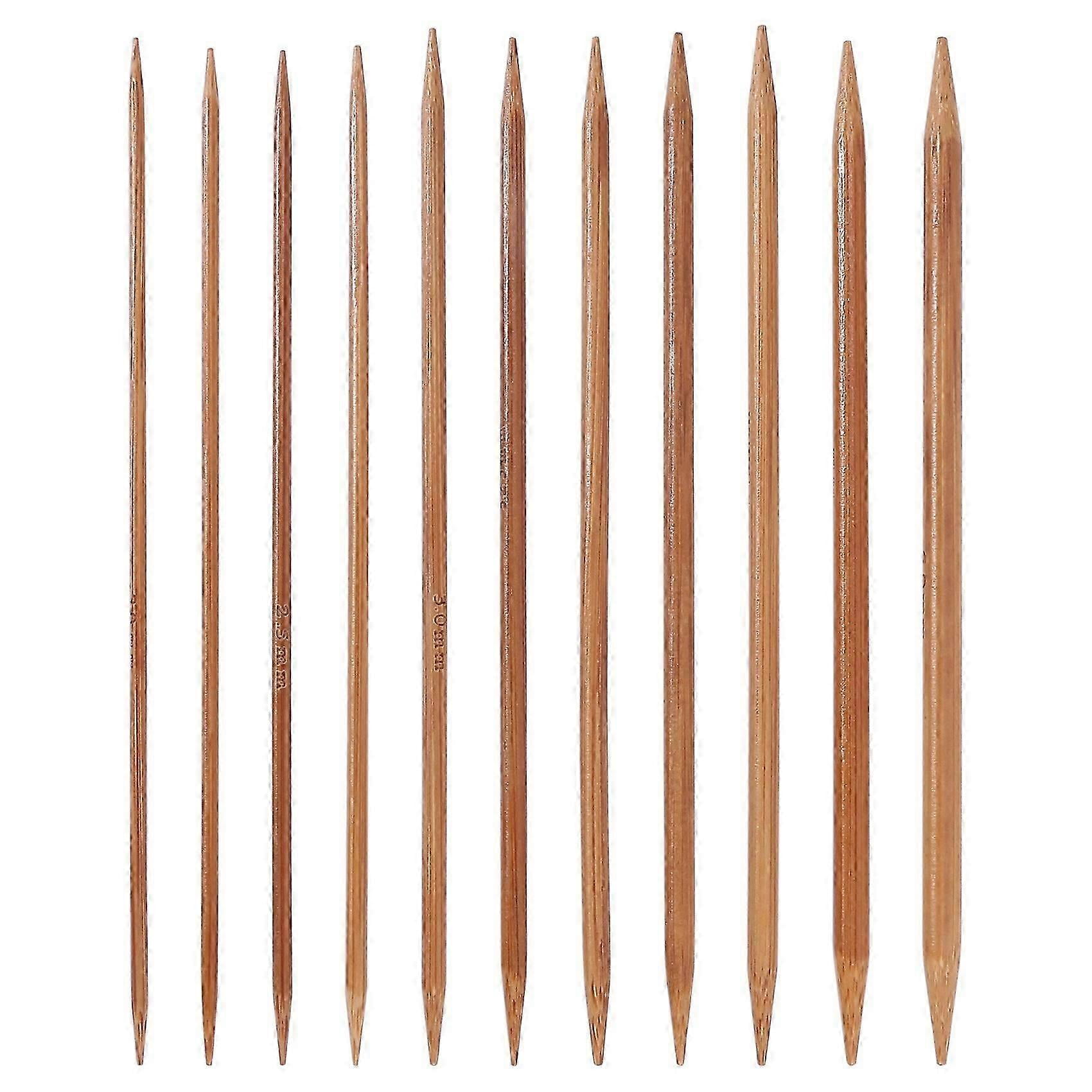 Sets of 11 Sizes 5" (13cm) Double Pointed Carbonized Bamboo Knitting Kits Needles Set (2.0mm - 5.0mm) DS