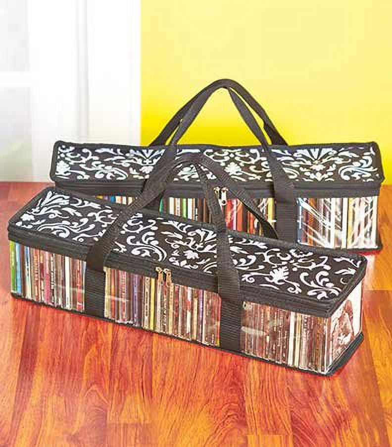 Sets of 2 Media Storage Bags Damask CD Bags