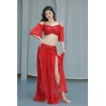 thumbnail image 1 of Sets of Top and Skirt Belly Dance Costumes Sequined Bead Retro Dresses, 1 of 9
