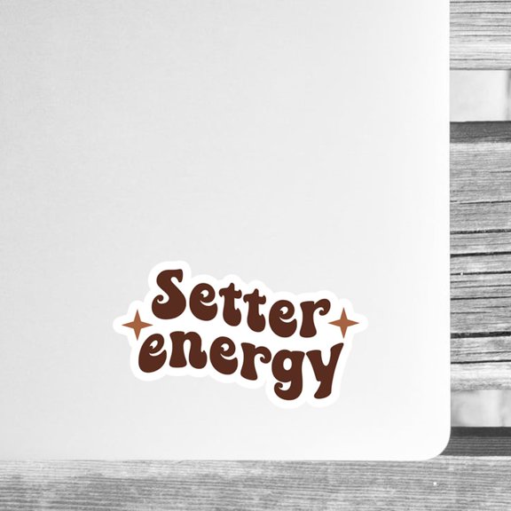Setter Energy Dog Breed Typography Sticker 4.5"
