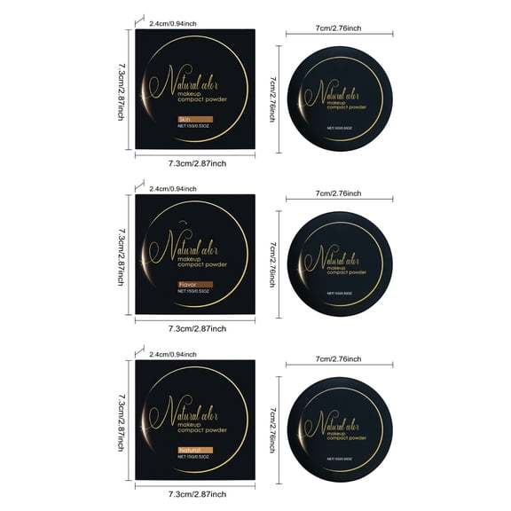 Setting Powder Compact 15g with Puff, Oil Control Pressed Powder, Matte Long Lasting Powder, Lightweight Finishing Powder, Makeup Setting Powder