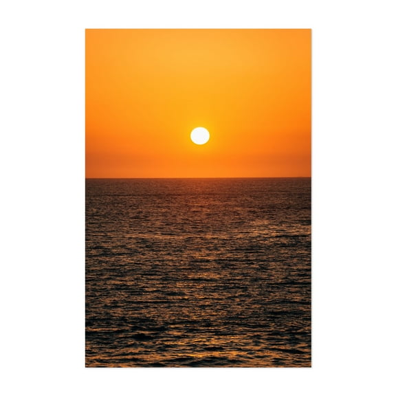 Setting Sun, Laguna - Laguna Beach California Photography Sunset Ocean Coast Nature Minimalist Scenic Summer Unframed Wall Art Print 4 x 6 inches