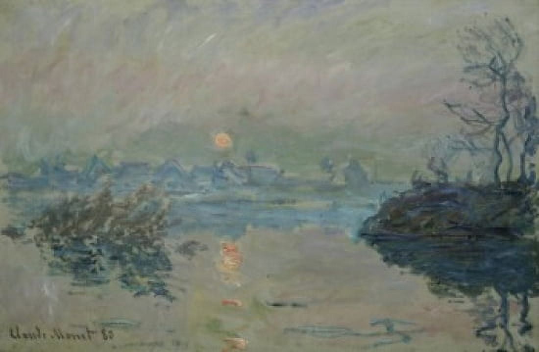 Setting Sun (Soleil Couchant) 1880 Claude Monet (1840-1926French) Private Collection Canvas Art - Claude Monet (18 x 24)