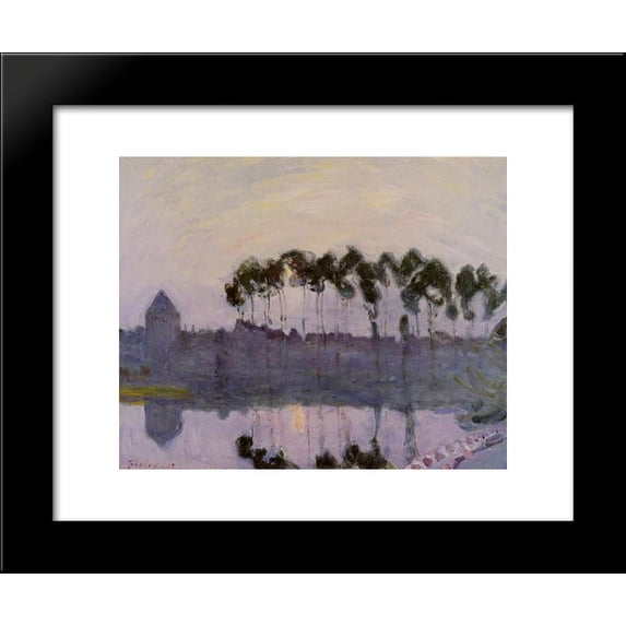 Setting Sun at Moret 20x24 Framed Art Print by Alfred Sisley