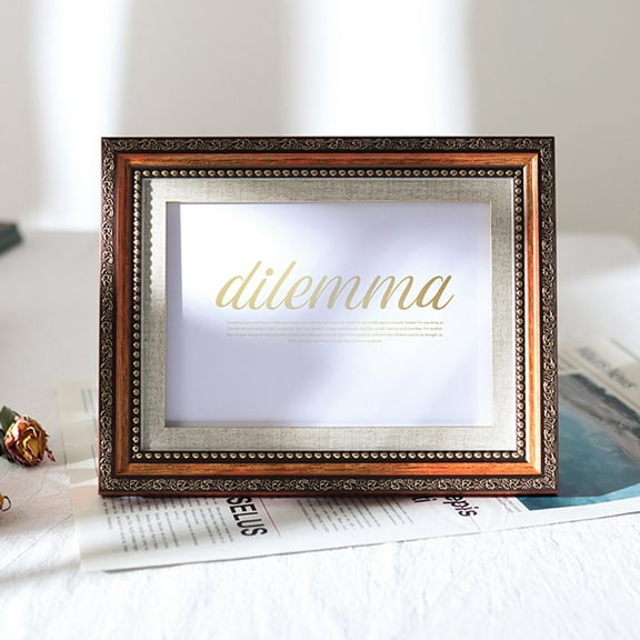 Setting Table Decor Photo Frame Exquisite Lightweight Picture Retro Compact Crafts Resin MDF Board Back Panel Acrylic